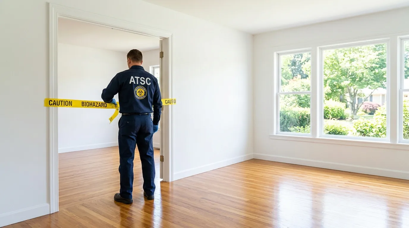 Certified biohazard cleanup crew performing Decomposition Cleanup in Broad Ripple