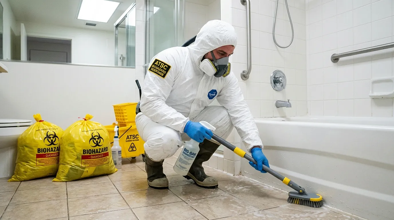 Decontamination equipment deployed for Blood Cleanup in Broad Ripple